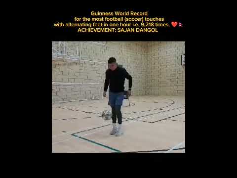 Guinness World Record for the Most Football Touches With Alternating Feet in One Hour — 9,218 Touches